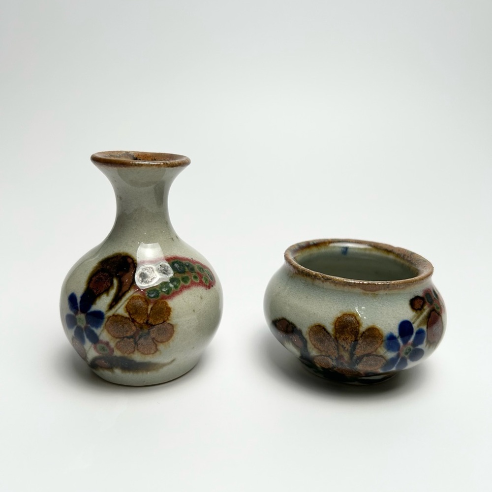 Handmade Pottery Mini Vases - Made in Mexico